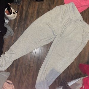 Gray sweatpants